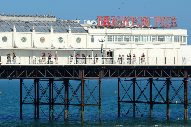 Early evening falls on the 'new' pier