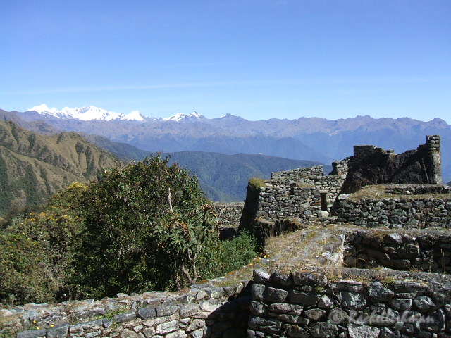 In the spirit of this post, this isn't Machu Picchu itself, but one of the many ruins you can see on the way there!